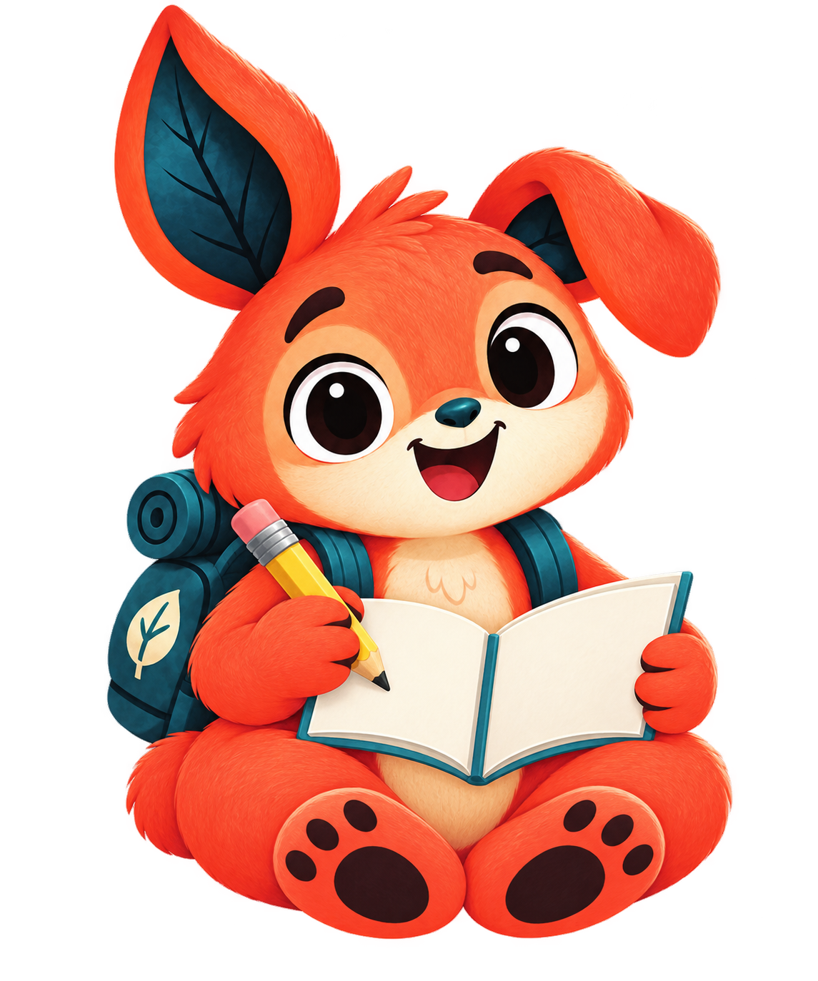 Kibzi drawing in an activity book